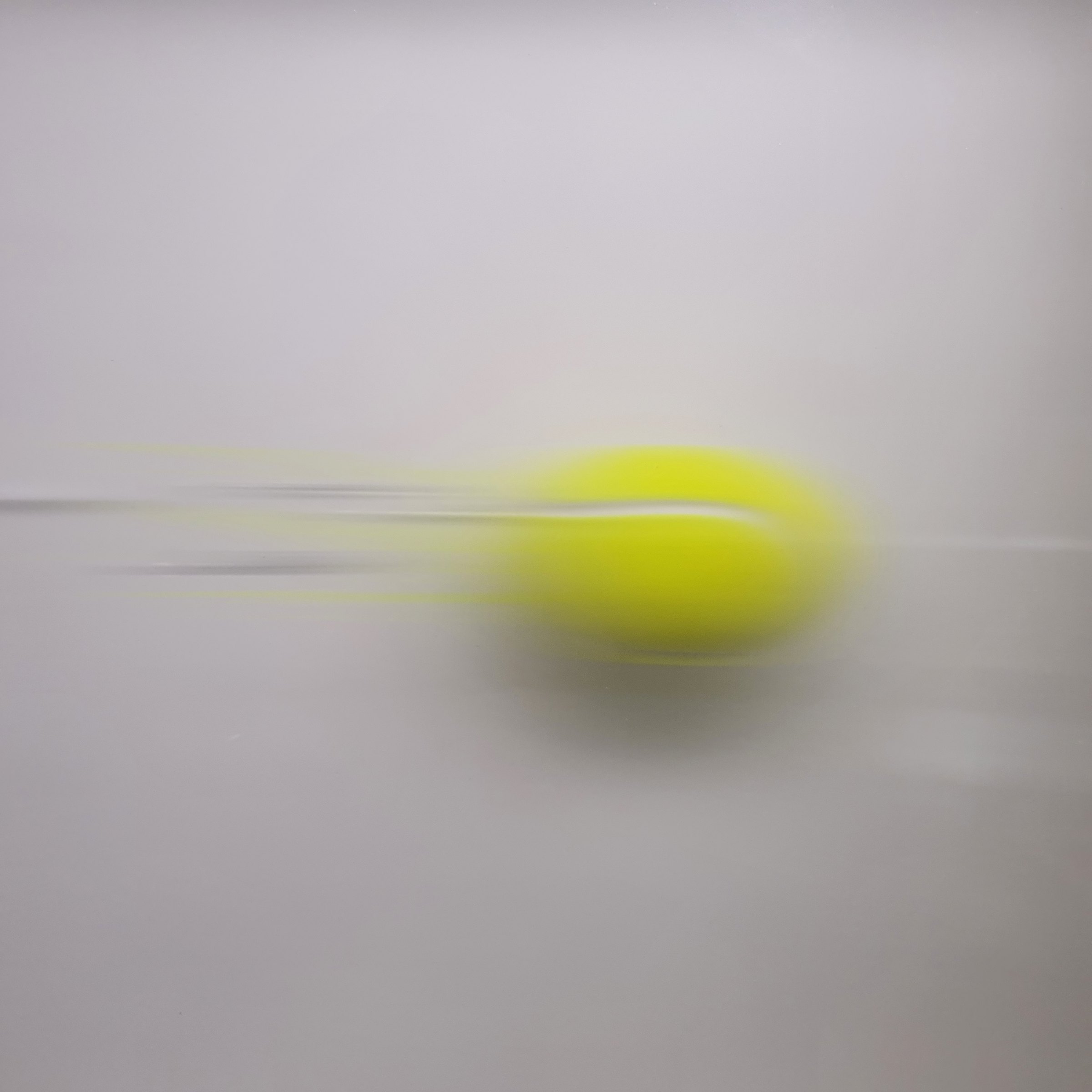Tennis ball motion blur seen as a detail